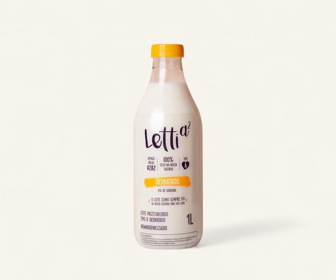 Leite Letti tipo "A²" desnatado 1L